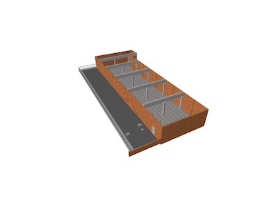 8. Трехмерный замер и модель помещения, расположенного на кровле здания в Архикаде
