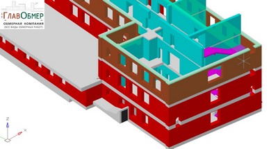 25. 3Д модель внутренних помещений объекта реконструкции