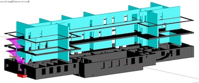 3. Трехмерная 3D модель здания школы для проведения работ по реконструкции