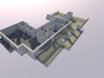 6. Трехмерная 3Д модель квартиры в программе ArchiCAD