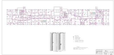 38. Обмрный план офисного помещения в программе AutoCAD