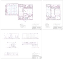 24. Обмерочные чертежи в программе AutoCAD старого здания кинотеатра для проектирования его реконструкции