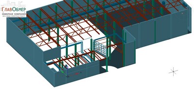 18. 3Д модель здания из металлоконструкций для проектирования развлекательного центра