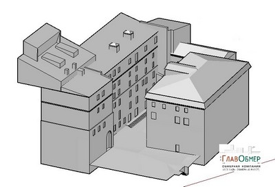 9. 3Д модель двух зданий с одной дворовой территорией