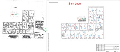 8. Результат перевода бумажного плана БТИ в электронный вид - программу AutoCAD (формат DWG)