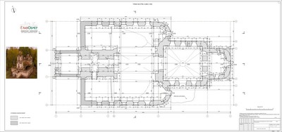 5. Обмерный план старинного храма, выполненный по данным наземного лазерного сканирования